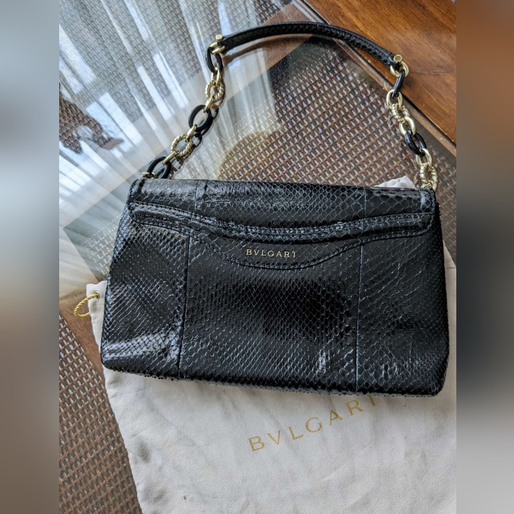Bulgari Leoni Python Clutch - Picture 2 of 4
